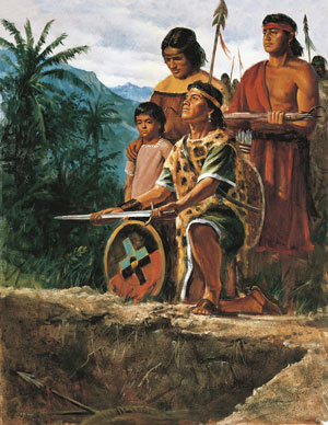 The Anti-Nephi-Lehis Burying Their Swords by Del Parson