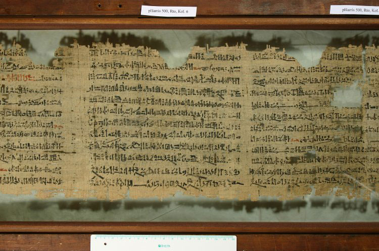 18th Dynasty Papyrus containing Harper's Song from the Tomb of Intef. Image from the British Museum via ancient.eu