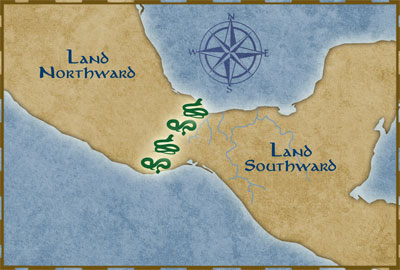 The snakes in Ether migrated to rivers during the famine, blocking the way to the land southward. Image by Book of Mormon Central.