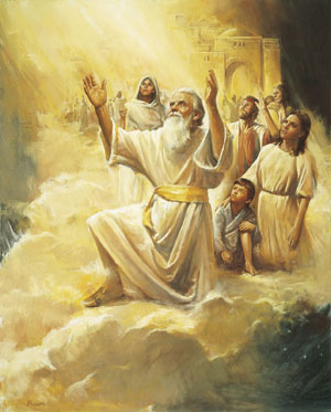 Enoch and His People Are Taken Up to God by Del Parson