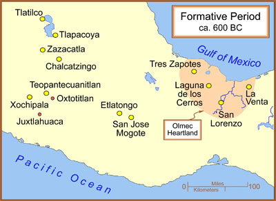 Map of the Olmec heartland. Image via Wikimedia Commons.