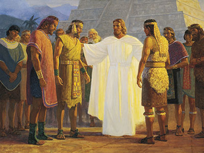 Christ with Three Nephite Disciples by Gary L. Kapp