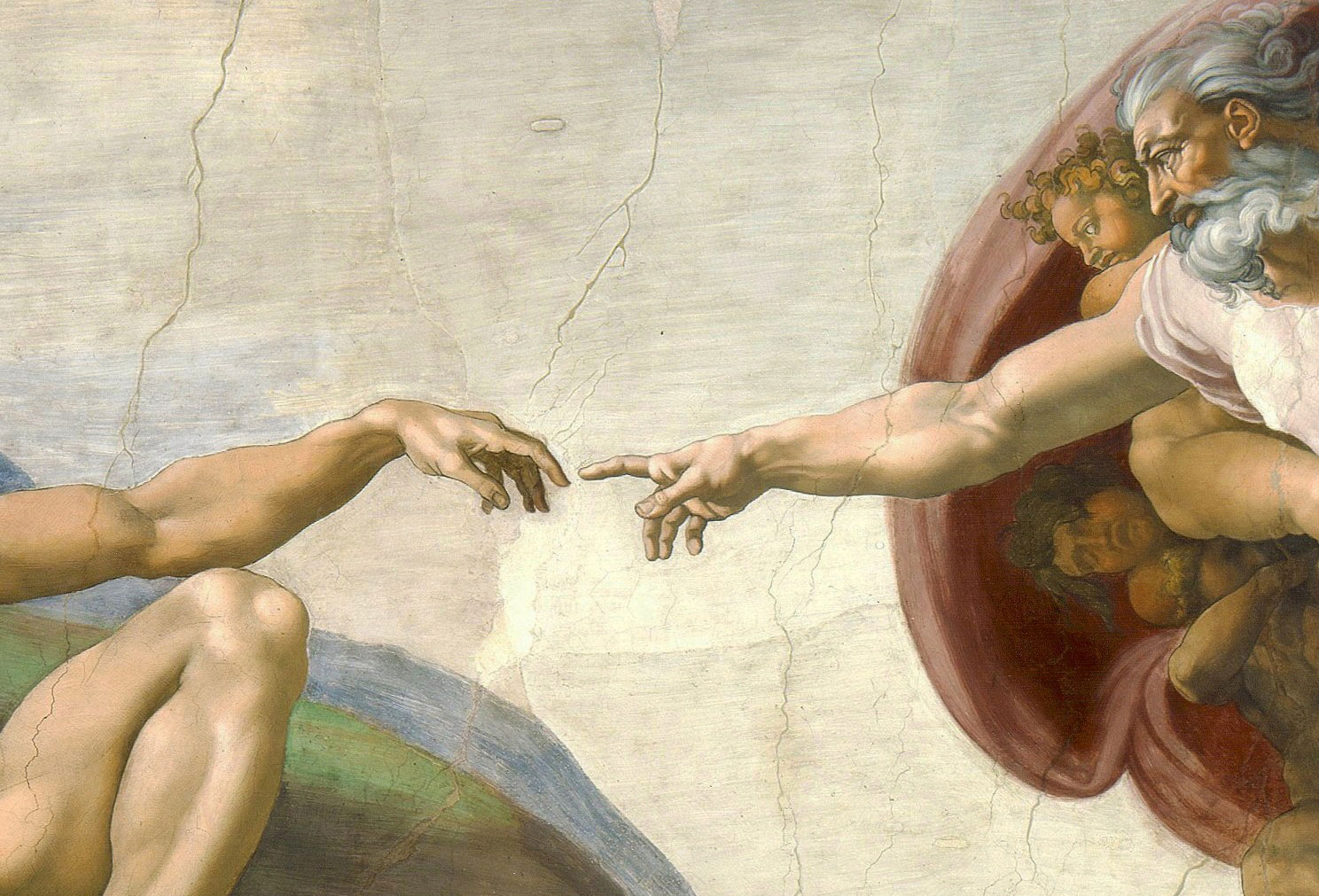 Detail of the Sistine Chapel Ceiling by Michelangelo
