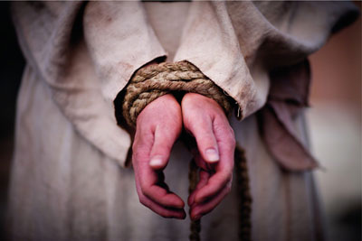 Alma pairs the phrase bands of death with chains of hell. Jesus Christ overcame the bands of death and the chains of hell through His Atonement. Image via lds.org
