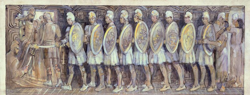 The Stripling Warriors by Minerva Teichert
