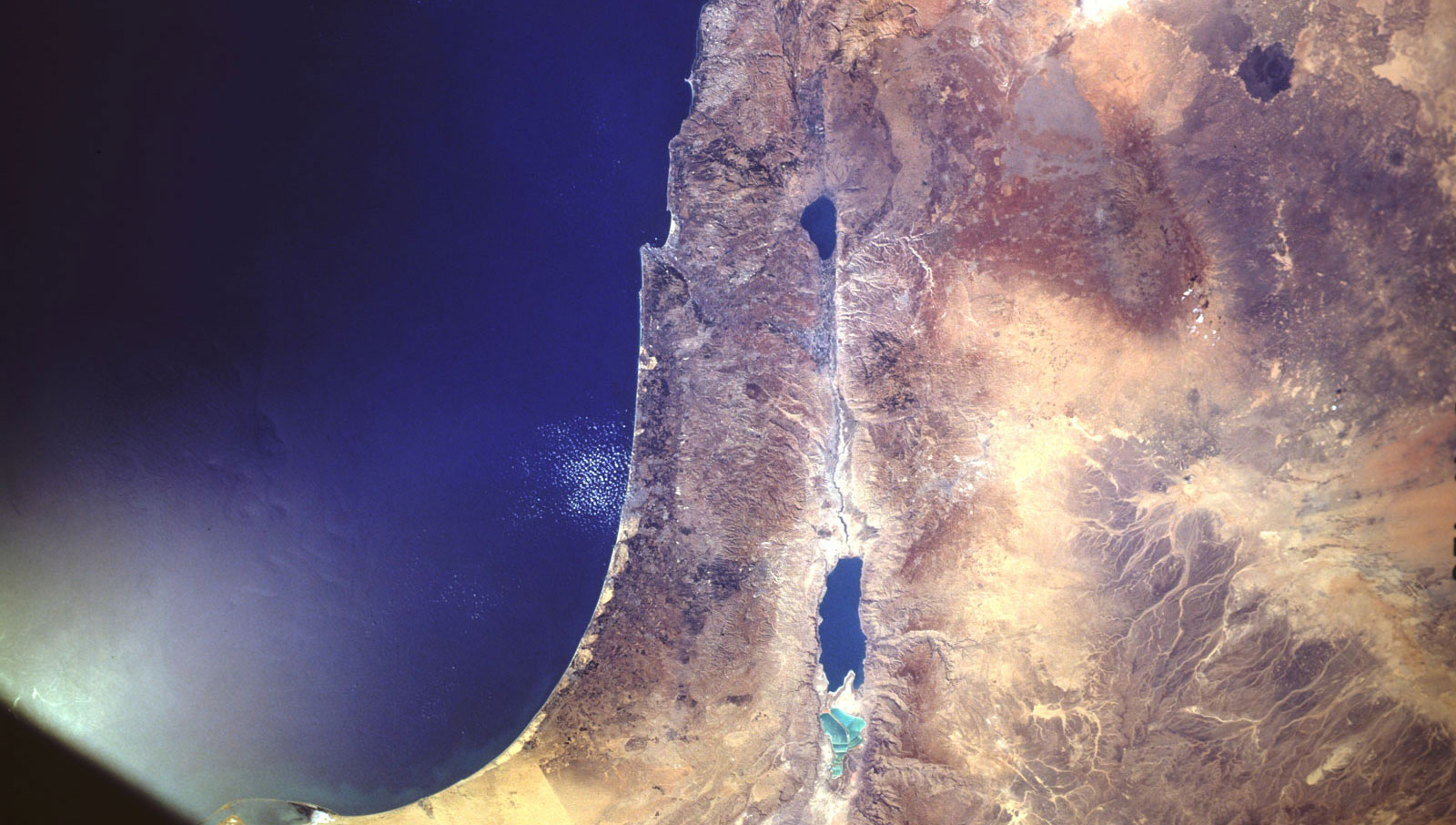Satellite image of Israel