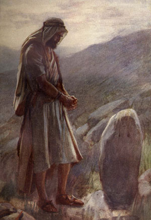 Jacob's vow at Bethel. Artist Unknown