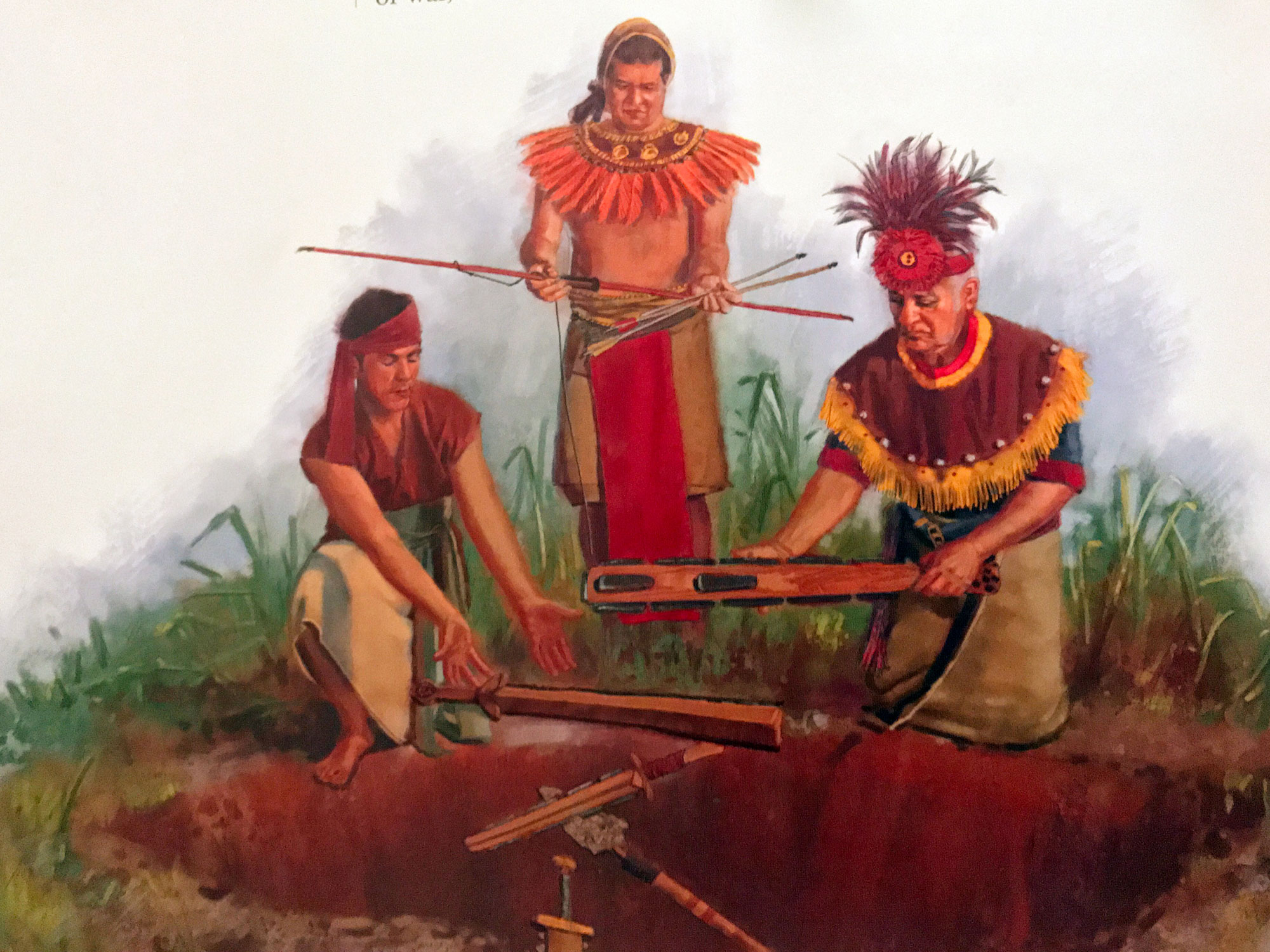 Anti-Nephi-Lehis burying their weapons of war. Artist unknown.