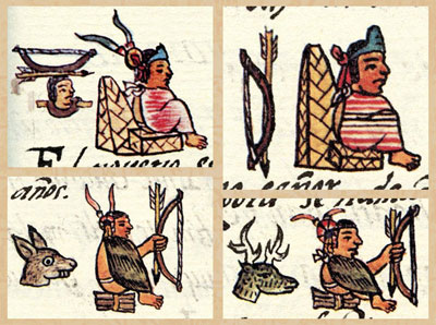 Image of Mesoamerican bows and arrows