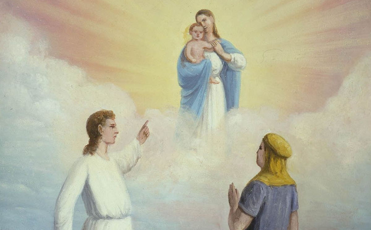 “Nephi’s Vision of the Virgin and the Son of God” by C. C. A. Christensen, via history.lds.org.