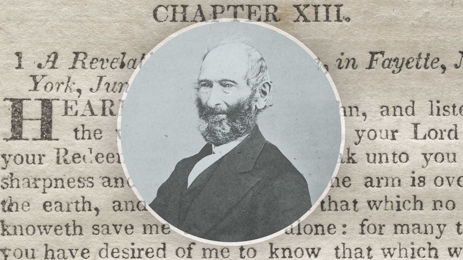 Portrait of John Whitmer and text of D&C 15. Images via Joseph Smith Papers.