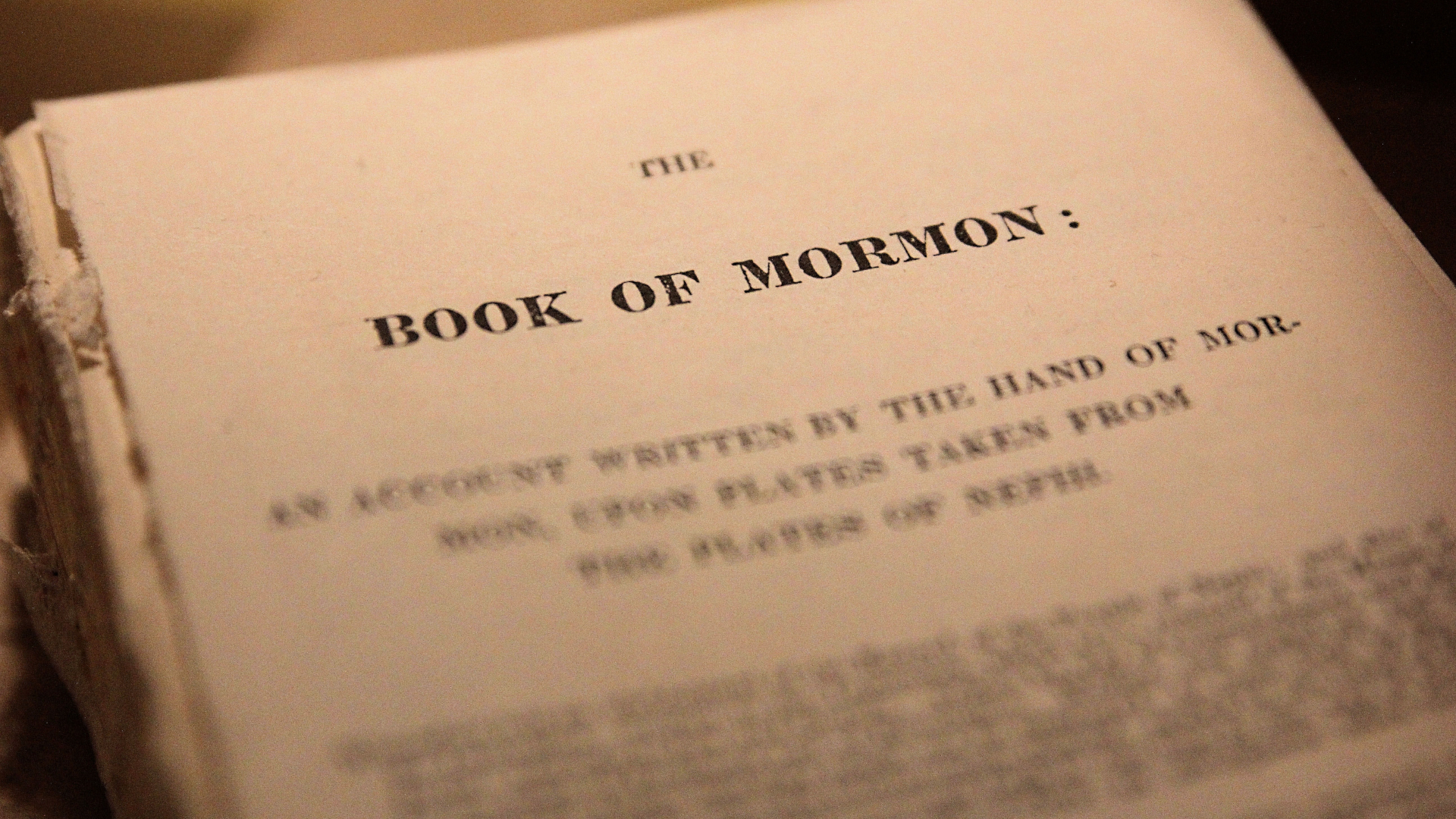 The title page of the Book of Mormon as it appeared in its first printing. Image courtesy the Church of Jesus Christ of Latter-day Saints.