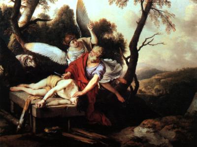 Abraham Sacrificing Isaac by Laurent de La Hyre via Wikimedia Commons