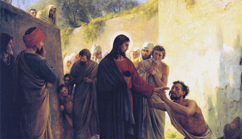Healing of the Blind Man by Carl Bloch. Image via Wikimedia Commons.