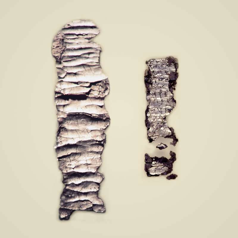 Silver scroll found at Ketef Hinnom containing a portion of Numbers 6, dating to the 6th or 7th century B.C. Image via the Israel Museum.