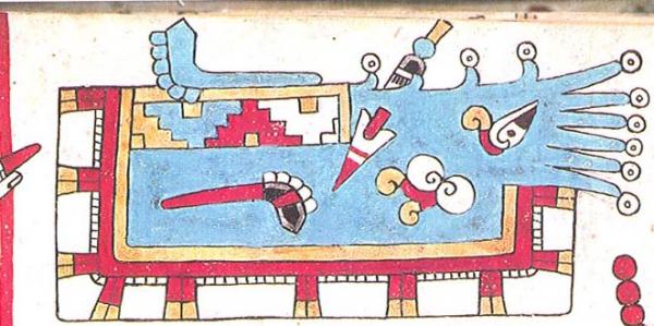 Curved short sword from the Codex Zouche Nuttal