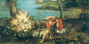 Landscape with Moses and the Burning Bush by Domenico Zampieri via The Met