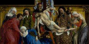 Rogier van der Weyden. The Descent from the Cross. (c.1435) Museo del Prado, Madrid via Wikipedia.
