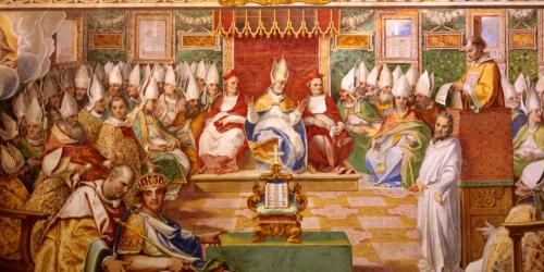 The Council of Nicea, fresco in the Sistine Chapel of the Vatican.