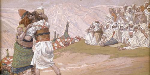 “The Meeting of Esau and Jacob” by James Tissot