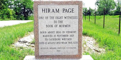 Image of Hiram Page Grave Site by Kenneth Mays.