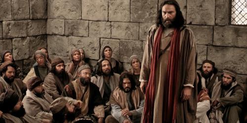 Peter teaches during the Jerusalem Council about God's injunction to take the gospel of Jesus Christ to the Gentiles. Screenshot from Bible Video of The Church of Jesus Christ of Latter-day Saints.