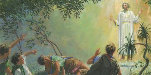 Angel Appears to Alma and the Sons of Mosiah by Jerry Thompson